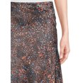 thumbnail image 5 of Time and Tru Women's Satin Midi Skirt with Side Slit, Sizes XS-XXXL, 5 of 6