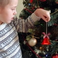 thumbnail image 3 of Christmas Decoration Clearance Hwkond Christmas Wrought Iron Bell Decoration Pendant Accessories Rope Holly Berry Xmas Tree Festival Wall Door Hanging Ornament,Red, 3 of 5