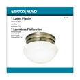 thumbnail image 6 of 60/6114-Nuvo Lighting-Fawn-1 Light Small Mushroom Flush Mount-15 Inches Wide by 8.75 Inches High-Antique Brass Finish, 6 of 7