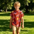 thumbnail image 5 of Tfken Comfy Tops For Boys Soft Daily Wear Travel Lightweight Shirts Short Sleeve Print Graphic Casual Summer Children Trendy Clothes Size 3-4 Years, 5 of 5