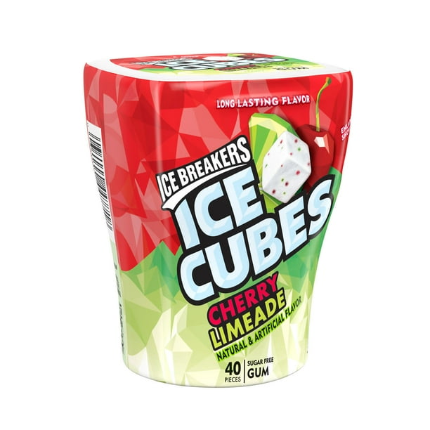 Ice Breakers Ice Cubes Cherry Limeade Sugar Free Chewing Gum, 3.24 oz