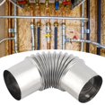 thumbnail image 3 of Connecteur de Tuyau Coudé en Acier Inoxydable 60mm pour Réchaud Mural Chauffe-Eau, 3 of 8