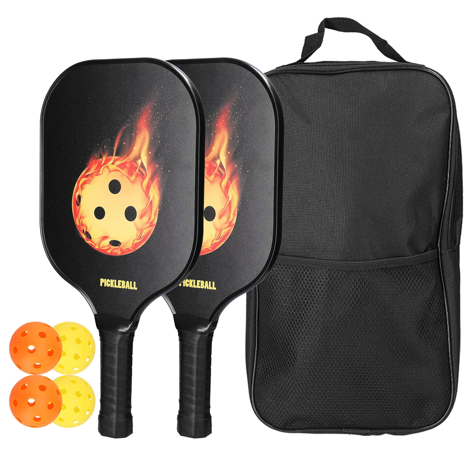 Gecheer Pickleball Rackets Set Pickleball Paddle Set of 2 Rackets and 4