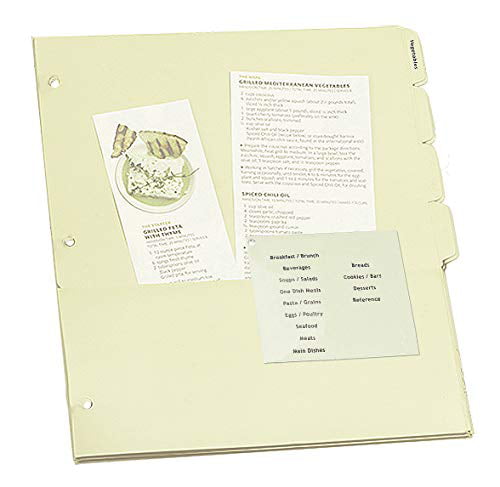 Pocketed Write Erase Index Back to school 20 of 3-Ring Binder Tab Dividers 