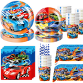 thumbnail image 2 of Hot Wheels-vajilla desechable para decoración de cumpleaños, mantel, plato, servilleta, coche de carreras, Baby Shower, suministros para fiestas infantiles, 2 of 5