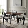 thumbnail image 4 of Table de Salle à Manger Moderne du Milieu du Siècle avec Chaises Rembourrées en Noyer, 4 of 4