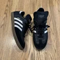 thumbnail image 1 of Vintage Adidas Samba Shoes Men’s Size US 11 Black Leather Made In Korea Vtg, 1 of 6