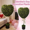 thumbnail image 4 of Artificial Heart-Shaped Topiary for Decorating Entryways, Patios, and Interiors with Plastic Foliage and Low Maintenance, 4 of 9