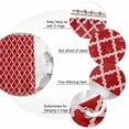 thumbnail image 6 of Quatrefoil Moroccan Pattern Waterproof Fabric Shower Curtain,Geometric Red Backdrop Waterproof Fabric Shower Curtain for Bathroom Curtains Bathtubs Shower Curtains with 12 Hooks Extra Long 72x96, 6 of 8