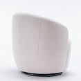 thumbnail image 6 of Onbeam Accent Chairs for Living Room and Bedroom - Swivel Barrel Chair and Reading Armchair with Teddy Fabric and Metal Base - Ivory, 6 of 10