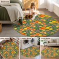 thumbnail image 5 of Round Rugs 3 Ft, Orange Lemons Non Slip Area Rugs for Kitchen Bedroom Entryway, Summer Botanical Elegant Pastoral Watercolor Washable Carpet Runner Rug Floor Mats for Bedroom Home Decor, 5 of 8