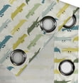 thumbnail image 5 of Ambesonne Animal Grommet Curtain, Crocodile Funny Faces, 50" x 54", Yellow Green Teal, 5 of 6
