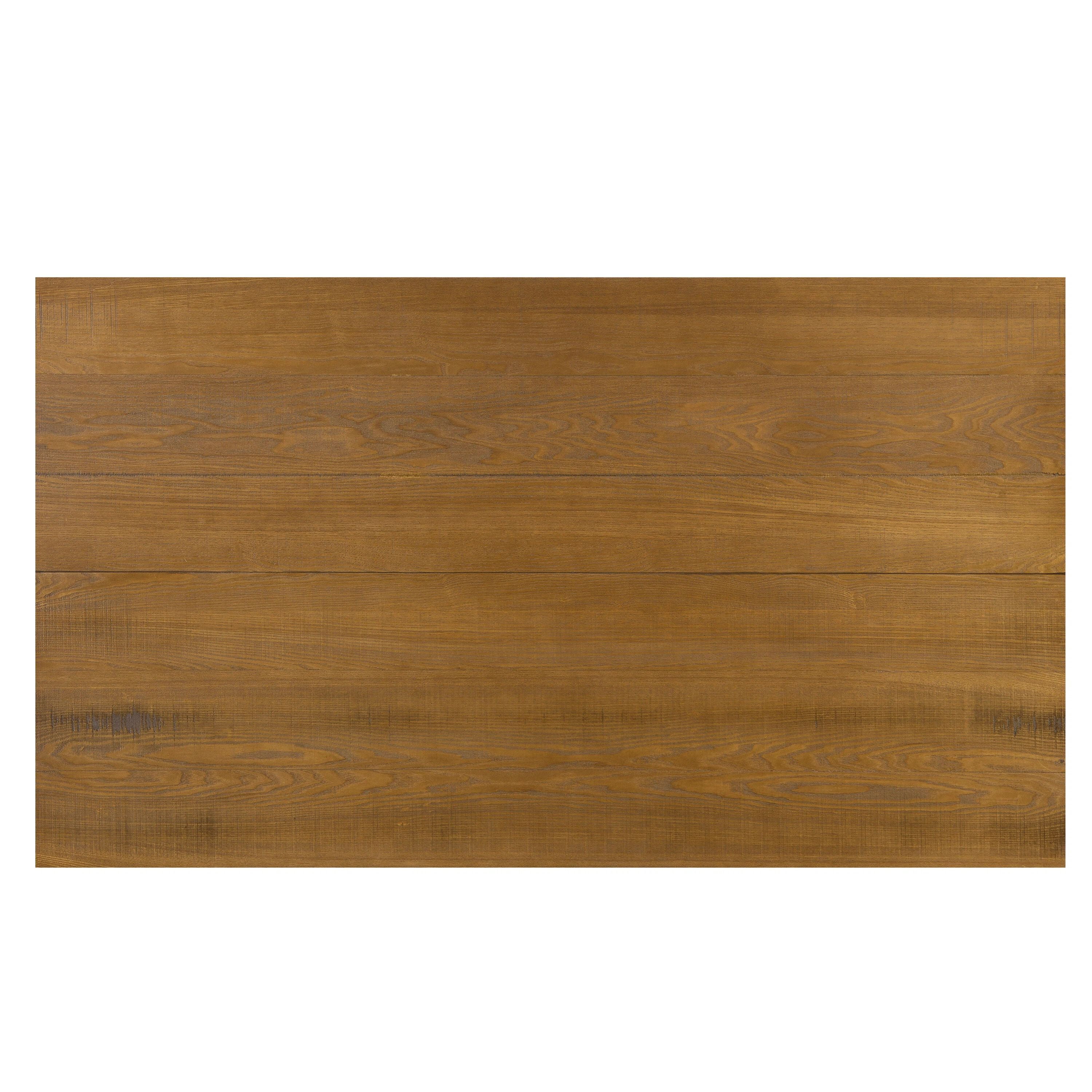 Euroco 63" Wood Rectangular Dining Table for 4-6, Kitchen Table with X-shaped Metal Legs for Kitchen Dining Room,Living Room,Brown