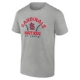 thumbnail image 2 of Men's Heather Gray St. Louis Cardinals Team Go For Two T-Shirt, 2 of 3