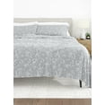 thumbnail image 4 of Ultra Soft & Breathable Wrinkle Free Bed Sheets Set - Light Gray Farmhouse Trellis Vine for King Size Bedding by Comfort Canopy, 4 of 11