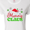 thumbnail image 4 of Inktastic Mommy Claus with Christmas Santa Hat and Snowflakes Women's T-Shirt, 4 of 5