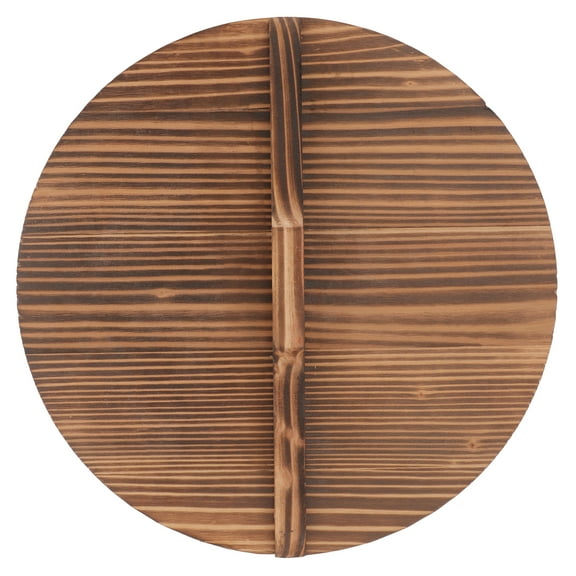 LEXSOMEO Durable Wok Lid Wooden Pot Cover Round Large Wood Lid for Household Wok 26cm