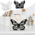 thumbnail image 2 of Opvise Paper Towel Holder Creativity Exquisite Convenient Stainless Steel Butterfly Shape Tissue Storage Rack Home Supply Black, 2 of 7