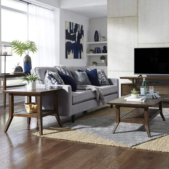 Liberty Furniture Ventura Blvd 3 Piece Living Room Table Set - Brown