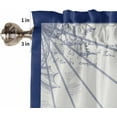 thumbnail image 5 of 84 Inch Long Tier Curtains for Kitchen, Nautical Blue Retro Map Compass Coconut Palm Tree Bathroom Window Curtains Rod Pocket Short Curtains Window Treatment Tiers for Living Room Farmhouse 2 Panels, 5 of 5