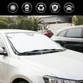 QIIBURR Car Sun Shade Windshield Front Windshield Sun Shade Accordion