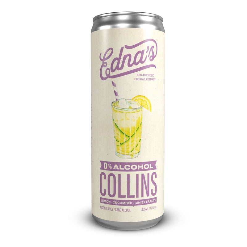 Pack of 6, Ednas Non Alcoholic Cockt Collins Lemon Cucumber Gin Extract, 48 fo