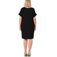 thumbnail image 4 of FashionMille Women's Plus V neck Drop Shoulder Comfy Midi Dress, 4 of 4