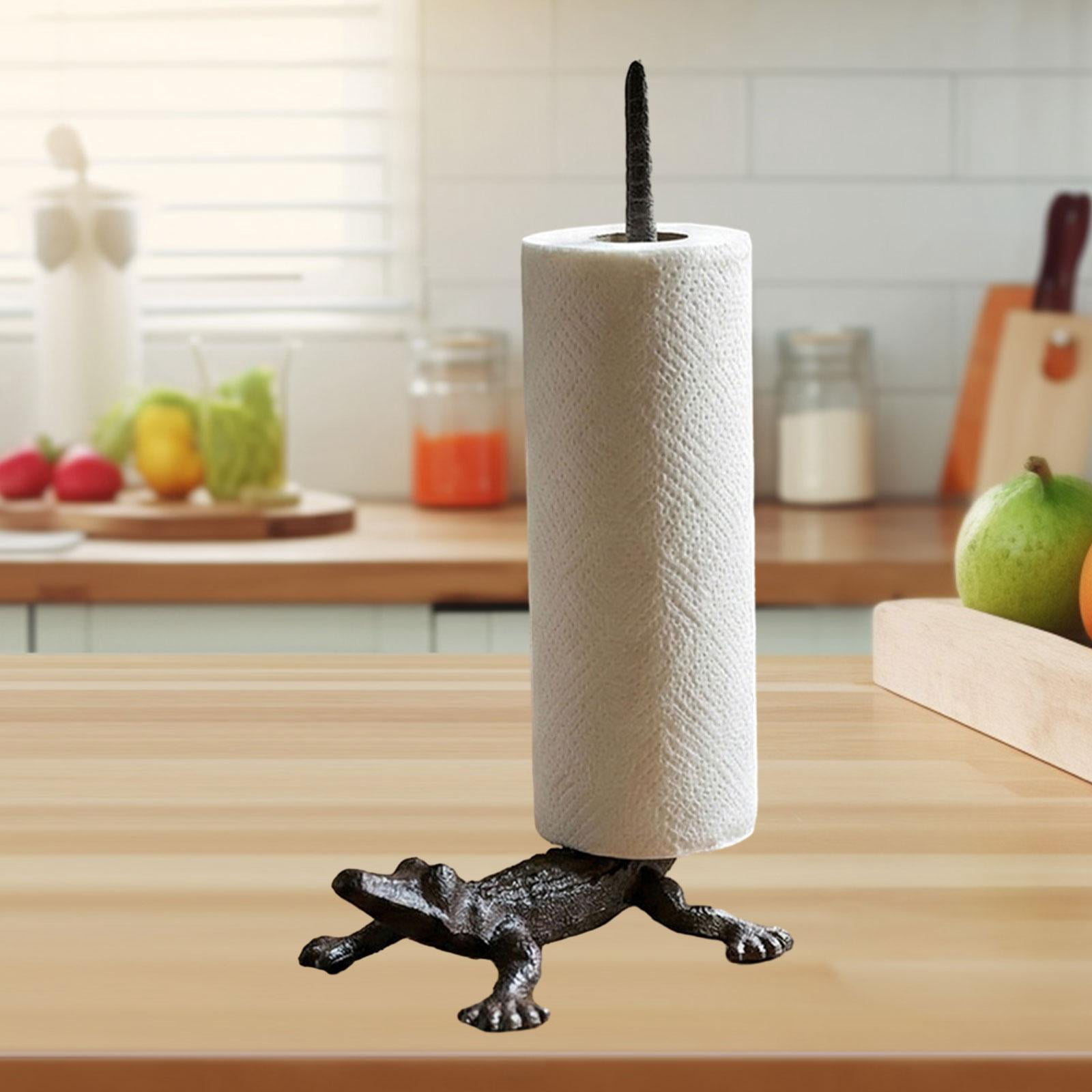 Fiocias Alligator Paper Towel Holder Stand Bathroom Kitchen Use Practical Decorative
