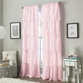 thumbnail image 4 of Curtainworks Flounced Ruffles Curtain Single Panel, Rod Pocket, Indoor, Light Filtering, 42"W x 95"L, Adult, Child, Teen, 4 of 5