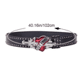 thumbnail image 7 of Jiibva Unisex Red Heart Goth Belts Punk Studded Rivet Waist Belt Y2K Western PU Leather Belts, 7 of 7