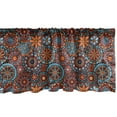 thumbnail image 1 of Ambesonne Mandala Window Valance, Circular Nested Floral Form, 54" X 18", Vermilion Ruby Sky Blue, 1 of 3