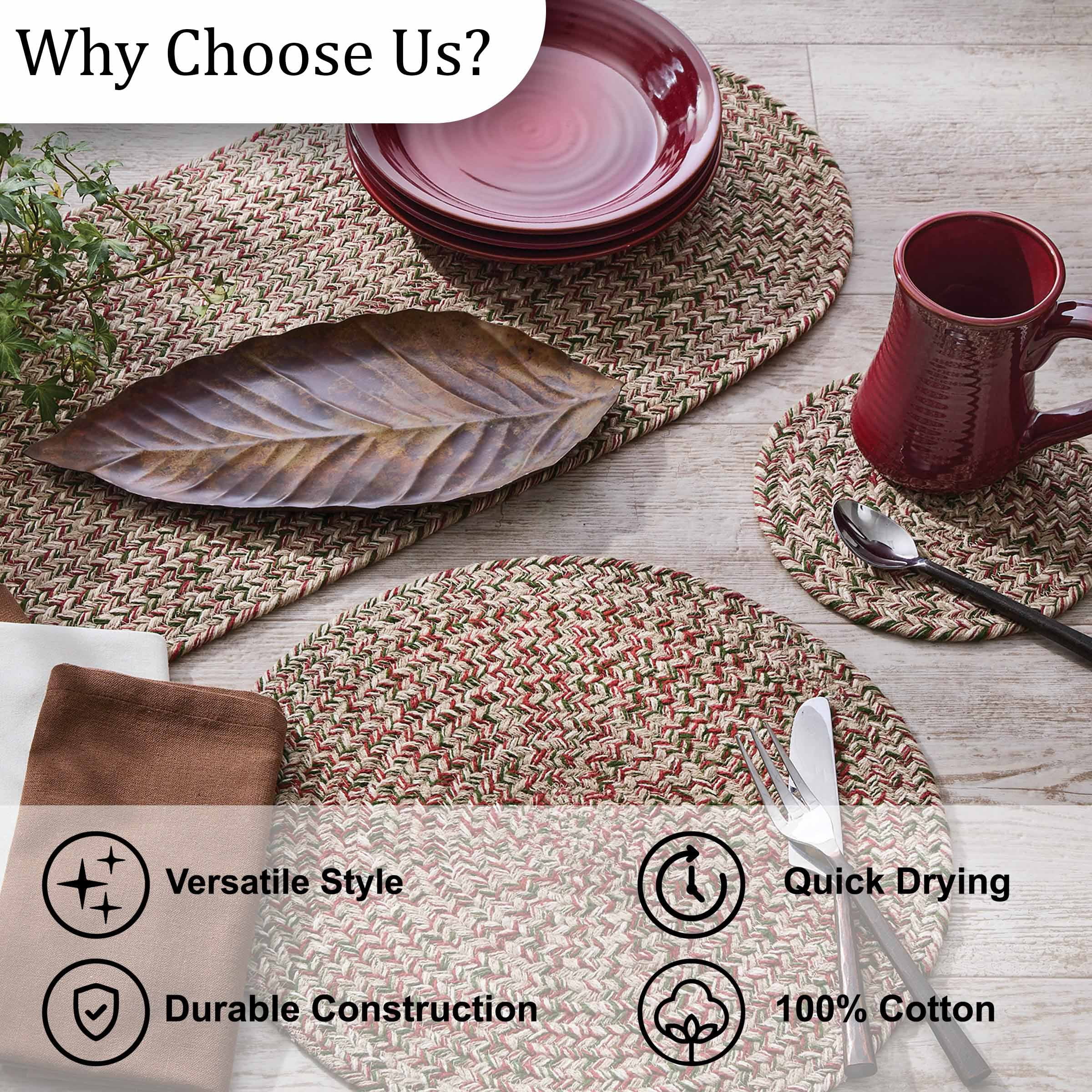 Park Designs Spice Bin Braided Ginger Placemat Set of 4