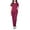 Burgundy, variant on Dagacci Medical Uniform Women's Fitted Y Neck Natural Stretch Scrub Set (Pewter Gray,XXL)