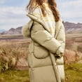 thumbnail image 4 of Darzheoy Girl's Winter Jacket Long Puffer Coat Fleece Outerwear Jacket with Hoodie Waterproof, 4 of 8