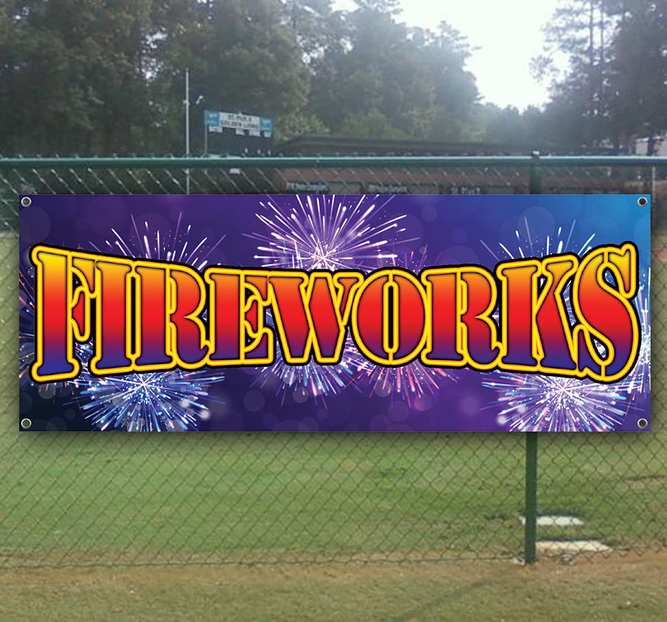 Fireworks 13 oz Vinyl Banner With Metal Grommets