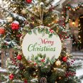 thumbnail image 5 of Welcome Sign for Front Door, Merry Christmas Round Metal Wall Art Wreaths, Holly Leaves Red Berries Xmas Pine Needles Outdoor Indoor Wall Hanging Sign for Porch Decor Housewarming Gifts 7.9 Inch, 5 of 8
