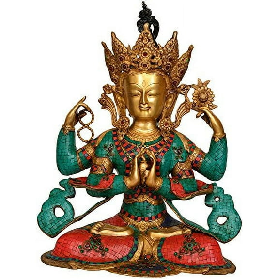Exotic India Buddha Brass Statue