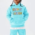 thumbnail image 5 of Ruyang Kids Girls Preppy Pullover Hoodie with Pockets Cute Letter Graphic Oversized Hooded Sweatshirts Long Sleeve Fall Tops, 5 of 7