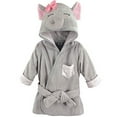 thumbnail image 2 of Hudson Baby Infant Girl Cotton Animal Face Bathrobe, Pretty Elephant, 0-9 Months, 2 of 2