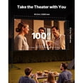 thumbnail image 2 of KFFKFF 100-Inch Portable Projector Screen with Stand, 16:9 HD Projection Screen for Indoor and Outdoor Use, Wrinkle-Resistant Design with Dual Tripods and Carry Bag, Ideal for Movies, Home Theater, 2 of 9