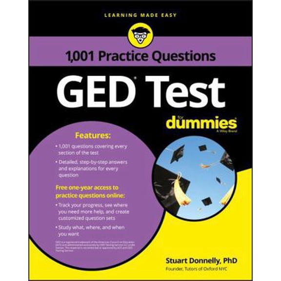 Pre-Owned GED Test: 1,001 Practice Questions for Dummies (Paperback) 1119300983 9781119300984