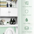 thumbnail image 6 of Gymax Bathroom Wood Organizer Shelf Over-the-toilet Storage Rack W/Cabinet Spacesaver, 6 of 10