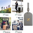 thumbnail image 4 of Durable Soft PU Leather Travel Luggage Tag with Metal Eyelets & Adjustable Strap - Waterproof Identification Tag for Suitcase, Backpack - Includes Name & Phone Number Card, Elegant Design, 4.33x2.76, 4 of 6