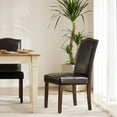 thumbnail image 7 of Aukfa Dining Chairs Set of 2, Kitchen Dining Room Chairs Side Chairs with Nailhead Trim Brown, 7 of 7