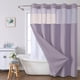 thumbnail image 5 of Cortina de ducha, cortinas opacas con diseño de estrella, lisa, doble anilla grande, reversible, para baños, de poliéster resistente., 5 of 5