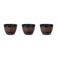 thumbnail image 2 of yingyy 1/2/3/5 Imitation Barrels Flowerpot Household Yard Decoration Scene Layout Indoor Plant Pot Planter Rounded Bucket Backyard Decor type1 3PCS, 2 of 6