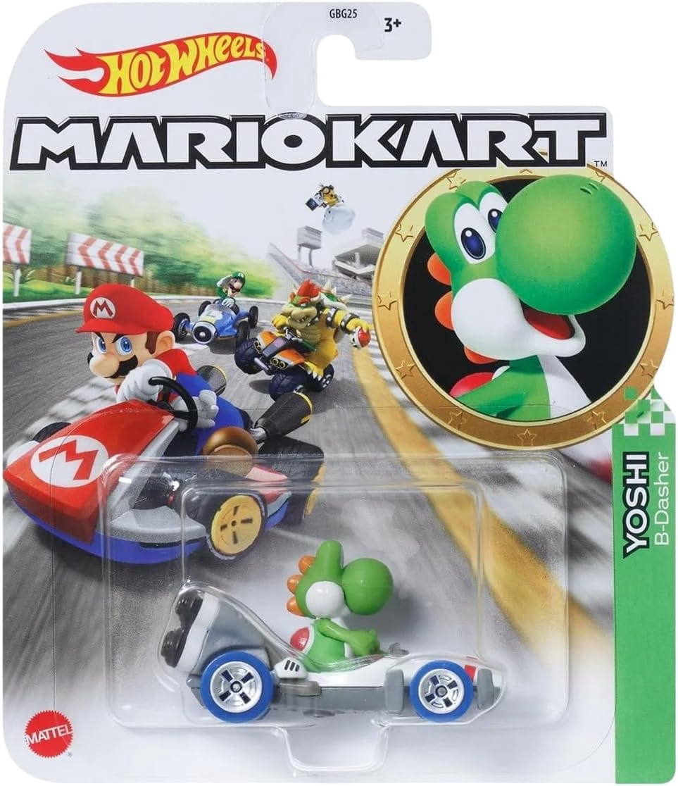 Hot Wheels Mario Kart Die-Cast Character Cars Collection Set, 7 Pack, Nintendo Gaming Collectibles GBG25-957P
