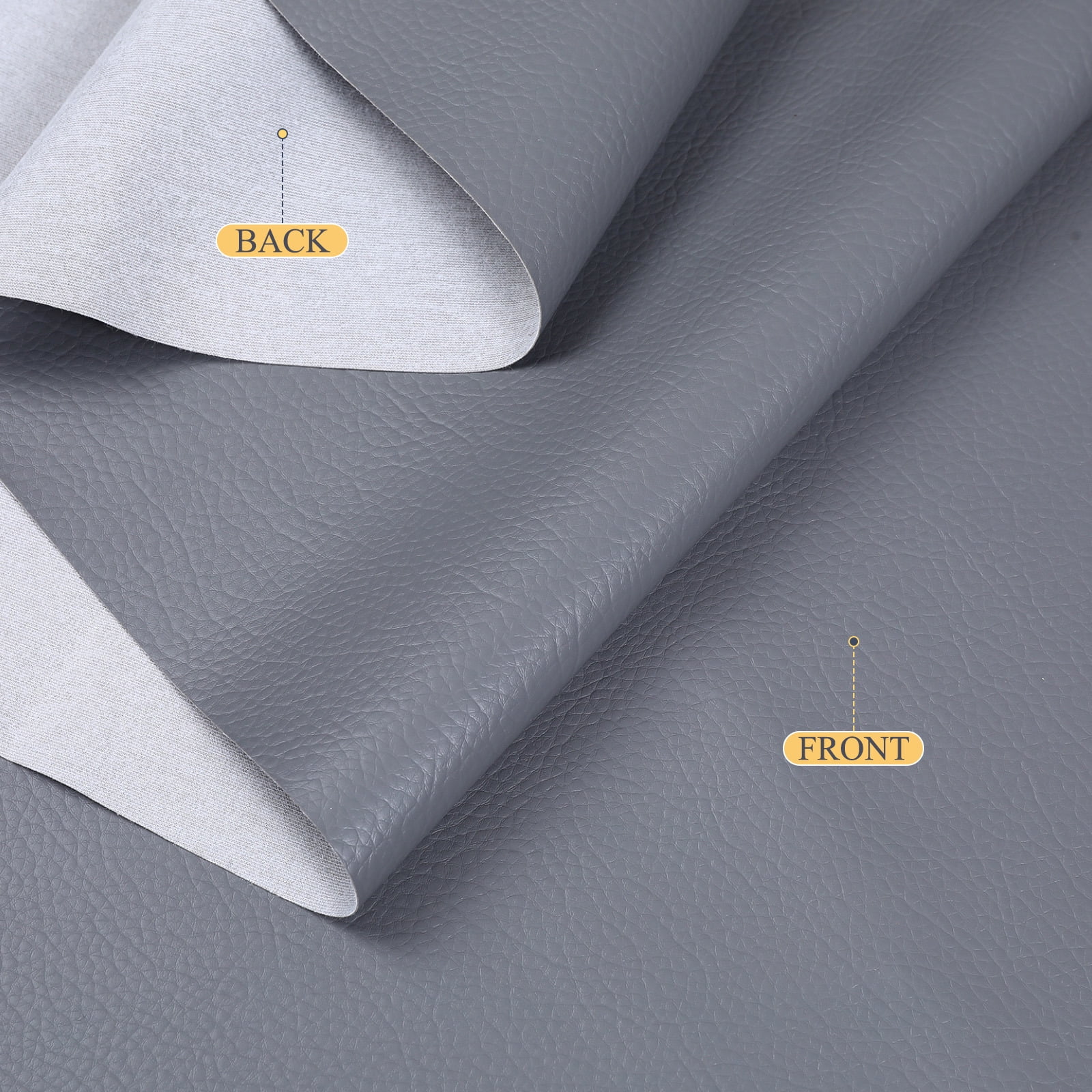 ANMINY Litchi Pattern Faux Leather Fabric, 1 Yard, 55in Wide Upholstery Leather for Headboard, Wall Decor, Sofa, Crafts, Sewing, Wallets, Handbags