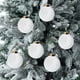thumbnail image 5 of Bolas decorativas navideñas, 12 bolas de terciopelo flocadas, adornos navideños de plástico, adornos colgantes para árbol de Navidad, adornos navideños de 3,15 pulgadas, adornos navideños para exterio, 5 of 7