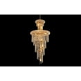 thumbnail image 4 of Crystal Chandelier Modern lighting 10 lights 16"x36" in Gold color with original Crystals, 4 of 4